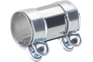 BEASAFY Auspuffschelle Rohrverbinder Doppelschelle, Ø50mm/L: 95mm Auspuffschelle Edelstahl, Auspuff Rohrverbinder Einsatz in Abgasanlagen von Gebäuden in der Automobilindustrie