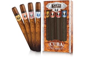 4 PC Gift Set 1.17oz cuba gold, blue, red, orange, for Men