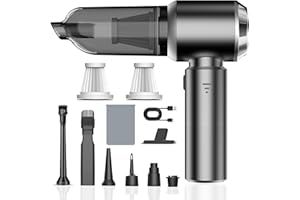 Kedifoai Aspirador de Mano, 26000Pa Mini Aspirador Recargable, Aspiradoras de Mano Coche 4 en 1 con Motor sin escobillas, Aspirador sin Cable para Coche, para Oficina Hogar