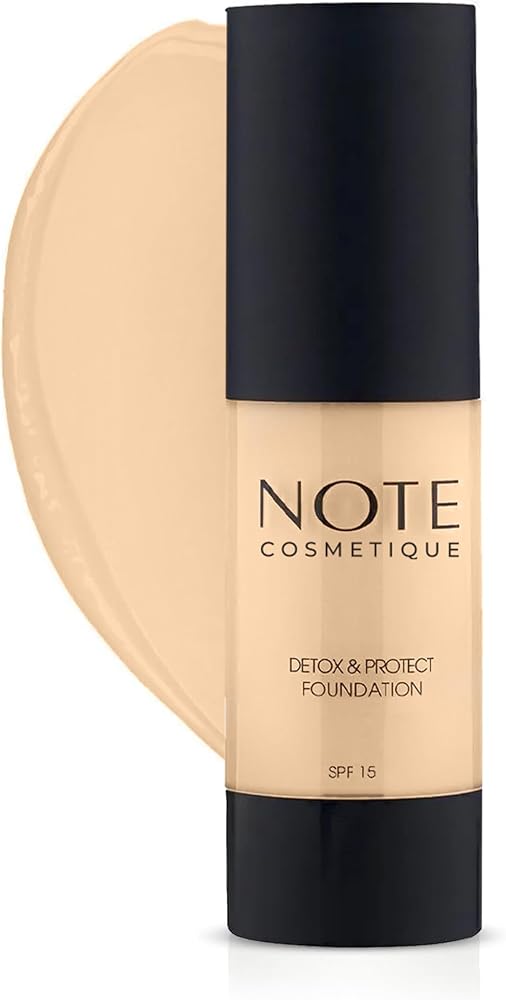 Note Cosmetics Detox & Protect 02 Natural Beige Canlandırıcı Etkili SPF 15 Kapatıcı Fondöten