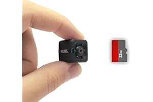 KUUS. C1 Spy Camera 0,9 Inch | Cameras With Audio and Video | Hidden Camera With 32GB Memory Card | Mini Spy Cam Without WLAN Secret Home Surveillance Indoor | Motion Detection | Night Vision