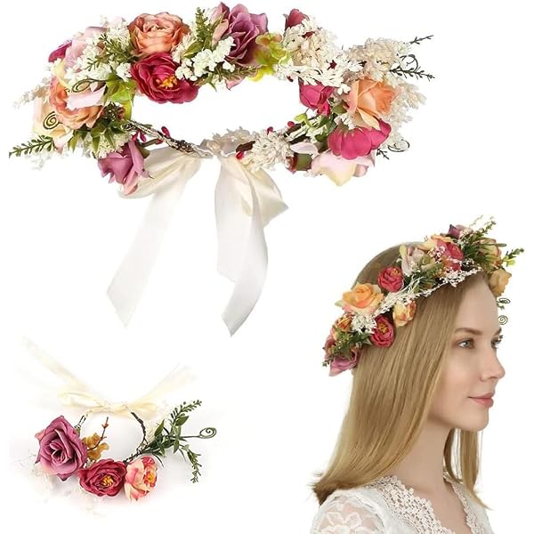 Merroyal Eukalyptus-Blumenkrone – Handgefertigt, Verstellbar Für Hochzeit, Festival Oder Fotoshooting