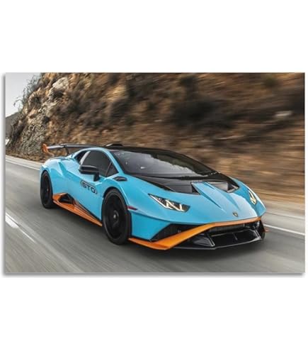 Canvas foto Lamborghini Aventador Muurschilderingen Auto Art Print XXL