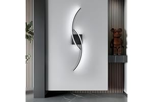 Comely Led Aplique de Pared Negro Luz Blanca 80cm 25w