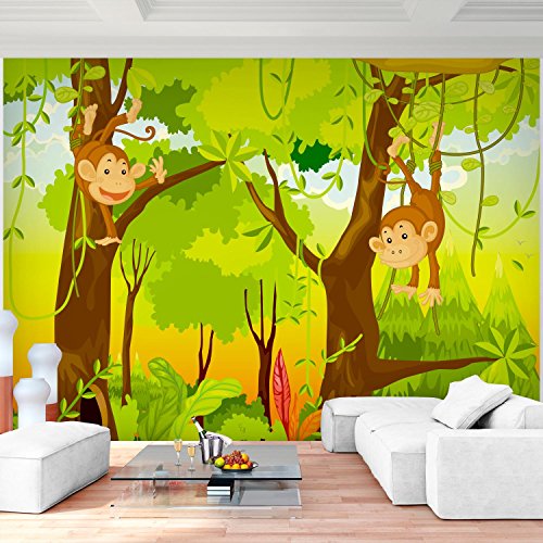 Fototapete Jungelbuch 352 x 250 cm - Vliestapete - Wandtapete - Vlies Phototapete - Wand - Wandbilder XXL - !!! 100% MADE IN GERMANY !!! Runa Tapete 9041011b