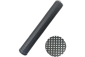 SELLINER Rouleau de toile en rotin pour projets de canne, maille ouverte tissée pour meubles, chaise, armoire, plafond, lit - 40,1 x 1 m - Noir