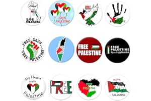 PPMTER Palestina Flag Lapel Pin Insignia 12 Pcs Palestina National Flag Lapel Pin Palestina Broche National Pin Para Hombres Mujeres