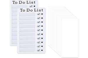 Sixfolo 2 Stück Memo Checkliste Board To Do List Checklist Board Kunststoff Chores Nachrichtentafel Chore Chart für Kinder Erwachsene RV Checkliste Tafel mit 20 Blanko Papier,20 X 12cm