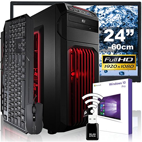 AGANDO Extreme Gaming PC-Komplettpaket | AMD FX-8320 8x 3.5GHz | GeForce GTX1080 Ti 11GB, Palit JetStream | 16GB RAM | 240GB SSD | 1000GB HDD | DVD-RW | MSI Gaming Mainboard | USB3.0 | Killer LAN | AUDIO-BOOST | 60cm (24") TFT | Gaming-Tastatur | Gaming-Maus | WLAN | Win 10 Pro | 36 Monate Garantie | Computer für Multimedia, Gaming, Büro/Office