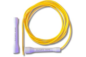 ‎ELEVATE ROPE Elevate Speed Rope MAX - Türkis - Professionelles Springseil aus Strapazierfähigem PVC mit Nylonkern - 5 mm - Länge Max. 3 Meter - Extrem Starke Griffe