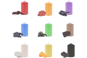 ‎BOLOSA Bolosa® 9 Kerzenfarben, Kerzenfarbe, Kerzenwachs Farbe, Festes Kerzenfarbe, Geeignet für Sojawachs, Paraffinwachs, Carnaubawachs, Bienenwachs, Geleewachsusw, 9 x 5g