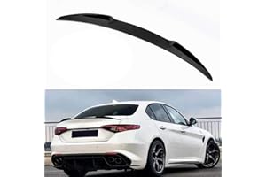 AniFM Spoiler Posteriore in Fibra di Carbonio Nero per Alfa Romeo Giulia Quadrifoglio Style Trunk Lip Spoiler Wing Kit