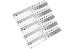 GFTIME Universal Brennerabdeckung 29,8 bis 53,3cm, Ersatzteile Flammenverteiler für Charbroil, Landmann, Enders, Taino, Barbecook, Proficook die meisten Gasgrill, Universal Heizplatten Ersatz, 5 Stück