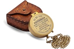 ROORKEE INSTRUMENTS (INDIA) A NAUTICAL REPRODUCTION HOUSE Engraved Compass to Son, Dad to Son Compass, Mom to Son Compass, I Love You Gifts from a Mom/Dad to Son, Son Birthday Gifts, Graduation Day Gifts for Son, Confirmation Gifts for Son