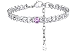 ChainsHouse Women Anklets Ankle Bracelets, Stainless Steel Cuban Link Anklet Feet Jewellry Men Chain for Summer Beach, Silver/Gold Plated/Black