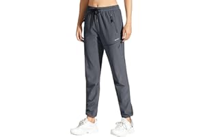 MOCOLY Pantaloni da Escursionismo da Donna Trekking Donna Asciugatura Rapida Traspiranti Pantaloni da Montagna UPF 50+ con Cerniera per attività All'aperto