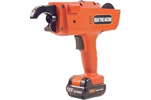 ESYOGEN Bewehrungsverbinder 8mm-34mm Automatische Drahtbindemaschine 12V Rebar Drahtbinder+1 Bindedrahtrollen, Orange,für Zivilgebäude Bodenrohr, Heizbodengewebe Stahlstange