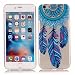 Produktbild iPhone 5 5S SE Hülle, E-Unicorn Handyhülle Apple iPhone 5 5S SE Hülle Transparent mit Muster Feder Campanula Traumfänger Silikon Durchsichtig Tasche Ultra Slim Dünn TPU Bumper Schutzhülle Stoßfest Hochwertigem Zubehör Set Etui Schale Back Case Cover Rückseite