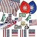 Produktbild 128-teiliges Dekoset * Amerika * für eine USA-Party // mit Tischdecke + Wimpelkette + Flaggen + Luftballons + Luftschlangen + Konfetti // Deko Dekoration Set Mottoparty