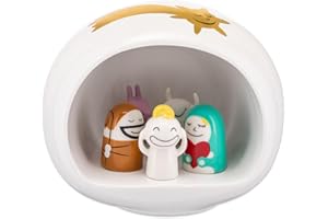 Alessi AMGI10SET Set de Pesebre de Diseño con Reproducción de la Cueva y Figuras de Porcelana Decoradas a Mano, 10 Piezas
