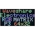 RGB Full-Colour LED Matrix Panel Display, 64 x 32 Pixels for Raspberry Pi, Pico, ESP32, Ardui, etc., Adjustable Brightness