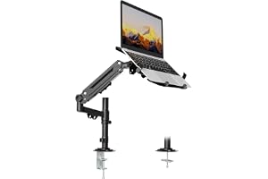 PUTORSEN Laptop arm fäste bord för upp till 18'' bärbar dator&17–40'' skärm