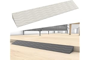 YLLSMGS Threshold Ramps for Doorways Portable Wheelchair Ramp Transition Slope Pad Curb Ramp Anti-Slip for Indoor Outdoor(Beige,99 * 10 * 4cm)