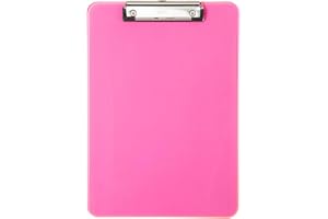 MAUL porte bloc A4 MAULneon | Porte bloc en plastique au format DIN A4 | Clipboard à suspendre | Pince moderne pour le rangement du papier | Pour le bureau, la cuisine et l'atelier | Rose