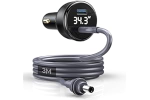 EDUP Starlink - Mini Adaptador de Coche, Cable de alimentación CC + Adaptador de Encendedor de Cigarrillos Starlink de 12 V-24 V con Pantalla Digital (3m)