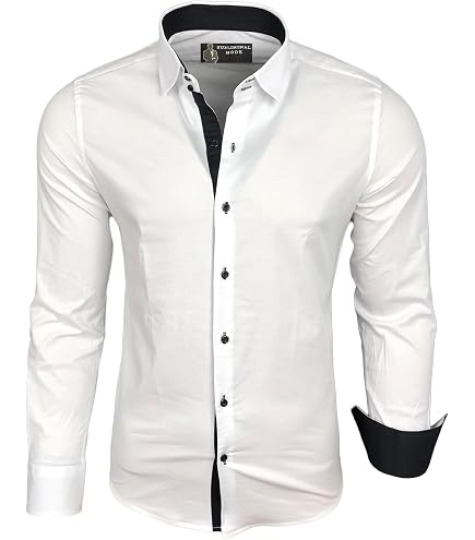 Chemise IKKS Men Slim Fit Fleurs Réversible - Coton - Taille L - Homme