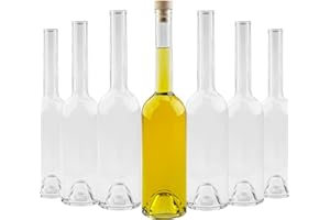 SUPERBUTELKI.PL FENICE Botella de aceite de 500 ml, juego de 50 unidades, botella de cristal para aceite de oliva, vino o licor, botella vacía de aceite de oliva con corcho, botella de cristal
