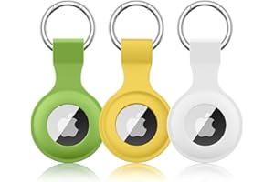 3 Pezzi Meliya AirTag Portachiavi per Apple Airtag, Silicone Custodia per Apple Airtags con Portachiavi, Cover Protettiva per AirTags Tracker per Zaini