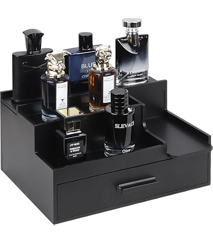 Upper Midland Parfüm-Organizer – Marmor Design, 3-stöckig – Für Düfte & Accessoires