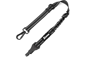 Xzenuo Ceinture securite Chien Voiture, Harnais Laisse Voiture Chien Attache avec Absorption des Chocs élastique et Mousqueton en métal pour Tous Les Chiens et Chats