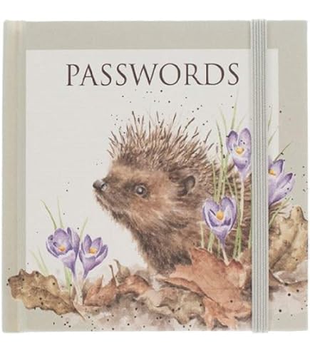 Wrendale Designs di Hannah Dale Dormire sul lavoro Border Collie e Coniglio Password Book