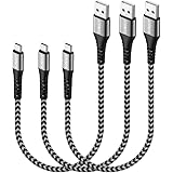 SUNGUY Kurzes Micro USB Kabel [0.3 M 3Stück] Nylon Braided Fast Charger und Data Sync Charger für Samsung Galaxy S7 Edge, Mot