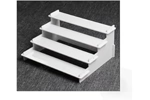 Loopunk La Transparence Ständer für Ausstellungen, Display aus Acryl mit 4 Ebenen für Figuren, Schreibtisch-Trese aus Acryl für Dekoration und Organizer (weiß)