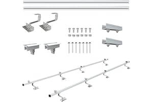 NuaSol Kit di montaggio per tetto in mattoni fotovoltaici, supporto per pannello solare con gancio per tetto, supporto per pannello solare con morsetto terminale e morsetto centrale da 35 mm