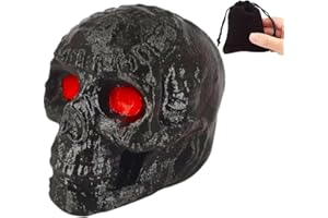 GENERIC Aztec Mayan Death Whistle Skull - Screaming Whistle 3D (EXTREMELY LOUD) Black Silk Storage Bag.
