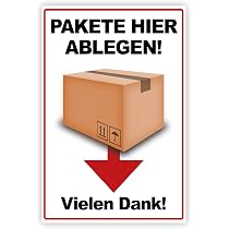 BerpaHome Paketbox-Schild, 30x20 Cm – Klare Ansage Für Lieferdienste, Wetterfest & Leicht Zu Montieren