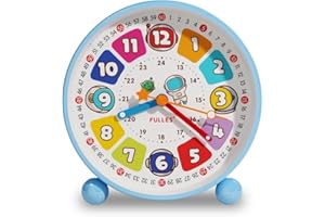 EUBSWA Kinderwecker Digital Ohne Ticken Wecker Kinder Lernwecker Lautloser Snooze Wecker, Lernwecker mit Nachtlicht Wecker für Mädchen Jungen (Blau)