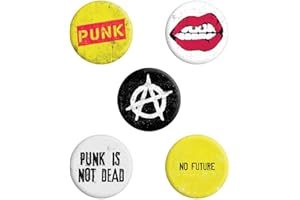 Grindstore Lot de badges mixtes Punk Is Not Dead