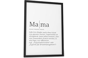 Papierschmiede® Definition: Mama, DIN A4 (21x30 cm), Muttertag Poster Geschenk für Wohnzimmer, Küche, Geschenke für Mama, Wandbild Mama Bild Muttertagsgeschenk - ohne Rahmen