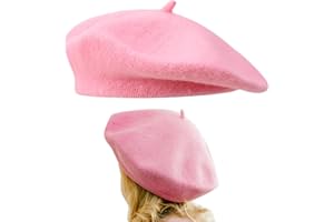 AWOCAN Chapeau béret Chapeau béret français Bonnet Classique pour Hommes et Femmes Chapeau d'artiste Couleur Unie Douceur