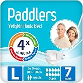 Paddlers Yetişkin Hasta Bantlı Bez Large 7 Adet &ndash; Deneme Paketi, Emici