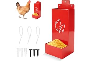 Automatisk hönfoderautomat, metallhönfoder, väggmonterad dispenser med visningsfönster, hönshusaccessoar, present för hönsäls