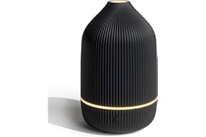 SALUBRITO Dyfuzor zapachowy, 100 ml, czarny dyfuzor do olejków eterycznych, ultradźwiękowy dyfuzor do aromaterapii, mały dyfuzor do domu, biura, jogi, prezent dla kobiet