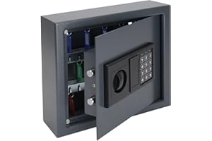 HMF 2030-11 Armoire a Clés avec Serrure Électronique | 30 Crochets | 30 x 28 x 10 cm | Anthracite