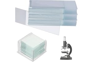 CANRNYACBZ Mikroskop-objektträger 50 Objektträger Mit 100 Deckgläser Mikroskop Objektträger Und Deckgläser Kit Mikroskop-objektträger Mit Geschliffenen Kanten Für Grundlegende Ausbildung In Biologie 76x26mm