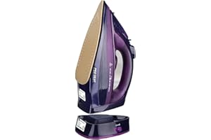 SKUKKY Bügeleisen, Dampfbügeleisen 2400W KabellosesBügeleisen Powersteam Ultra Keramik-Bügelsohle, Selbstreinigungs- & Sprühwasserfunktion, Tropfstopp, Dampfbügeleisen Automatische Abschaltung